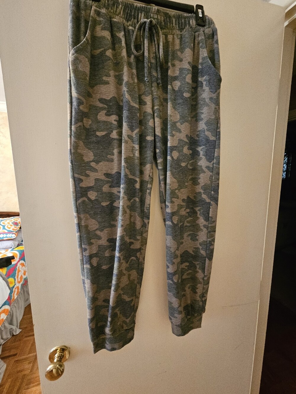 Womens Gray Camo Joggers